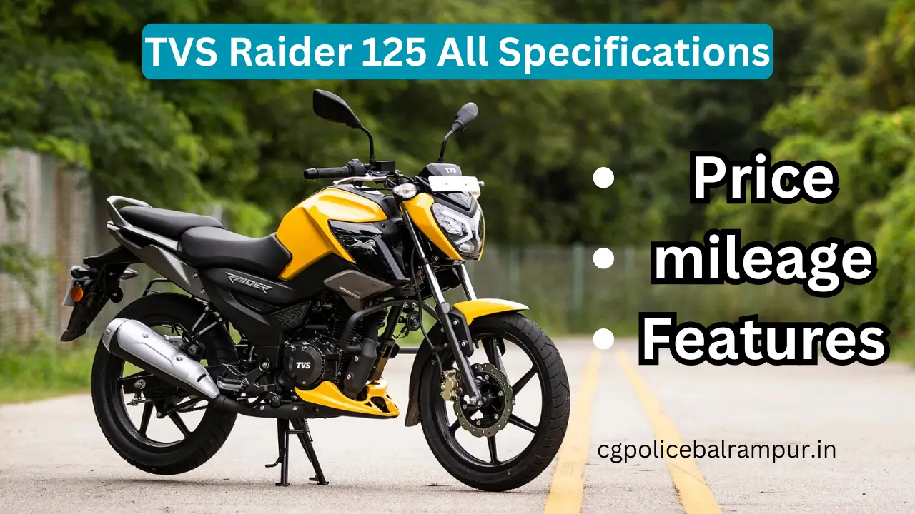 TVS Raider 125 All Specifications, Mileage, Price, Best Features